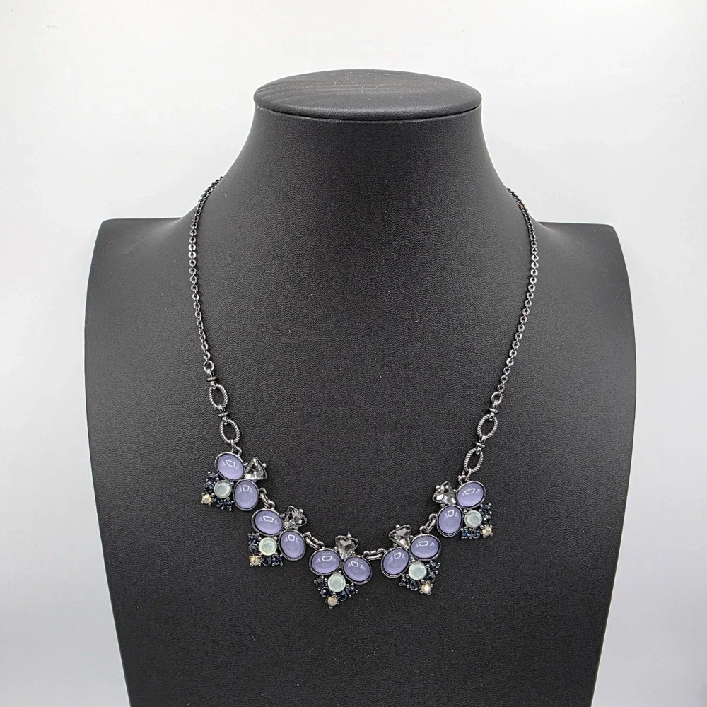 The Limited Womens Silver Tone Chain With Purple Stone Beads Pendant Fashion 19